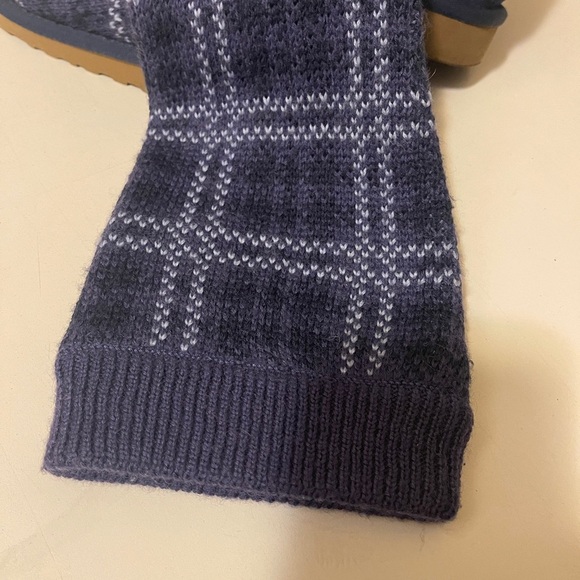 UGG Australia Jasper 1963 Blue Tartan Plaid Knit Pull On Boots Women's Size - Picture 13 of 14